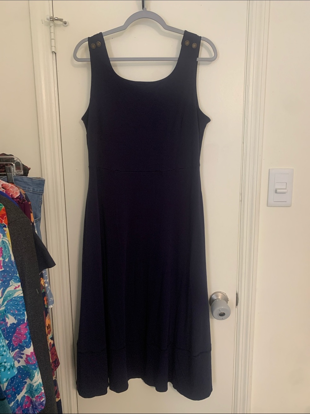 Nicole Miller Navy Blue Skater Sleeveless Tank Dress